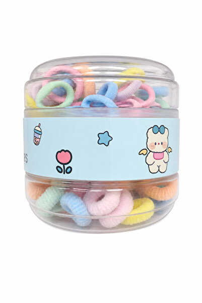 Jack Ferrero Cute Pastel Color Rubber Band Set for Kids - in a 2-Layer Box
