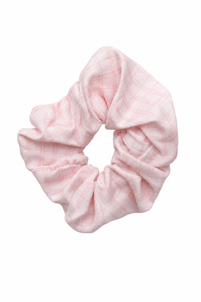 Jack Ferrero Stylish and Comfortable Pink Plaid Patterned Elastic Hair Tie - ...