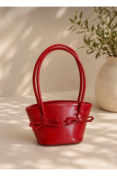 MyleeButik Mylee Kadın Fiyonk Detaylı Parlak Omuz ve El Çantası
