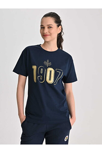 Fenerbahçe Lacivert Trend 1907 Kadın Oversize Tshirt