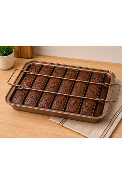 YDGR Brownie Kek Kalıbı – Bölmeli ve Yapışmaz Fırın Pişirme Tepsisi