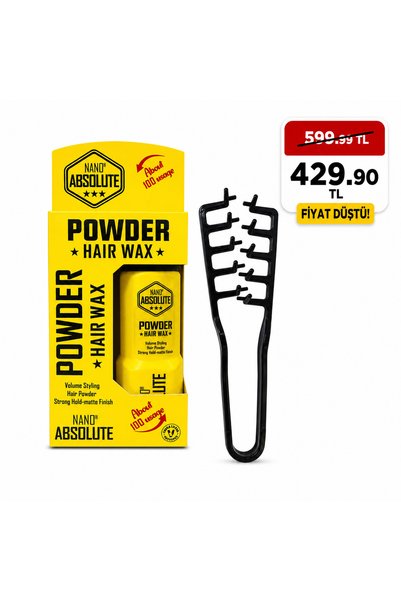 Genel Markalar (2 ÜRÜN) Mucizevi Saç Tarağı + Toz Wax Saç Pudrası MAT SARI (2...