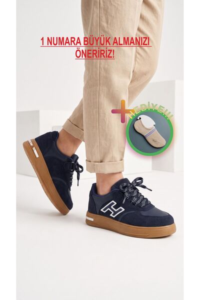 Prokids Unisex Velcro and Lace-Up Sneaker H Model - Casual Comfortable Sole S...