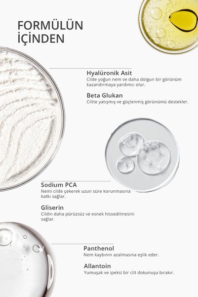 Lien Beaute Skinflood Derinlemesine Nemlendirici Canlandırıcı Bariyer Destekleyici Dolgun Görünüm Destek 5D Hyalüronik Asit Beta Glukan Sodyum PCA
