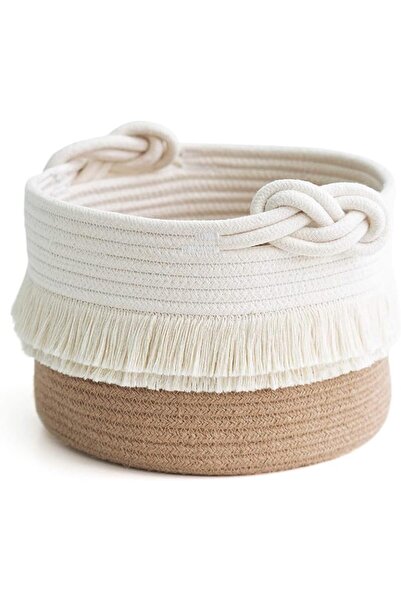 GENERAL Cotton Rope Woven Decorative Basket Extra Large Design for Laundry, B...