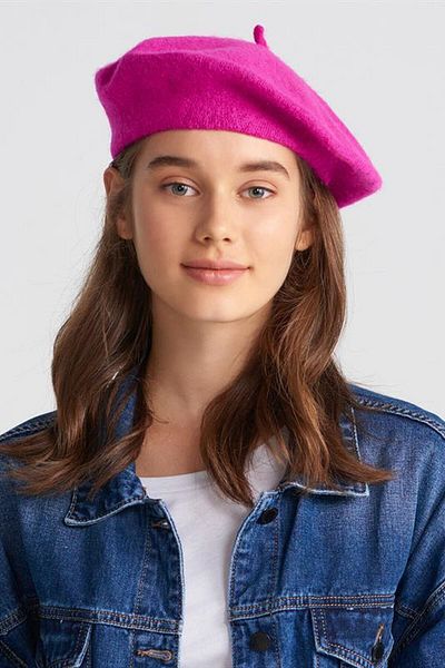 Adx Şapka Women's Fuchsia French Painter Beret Hat