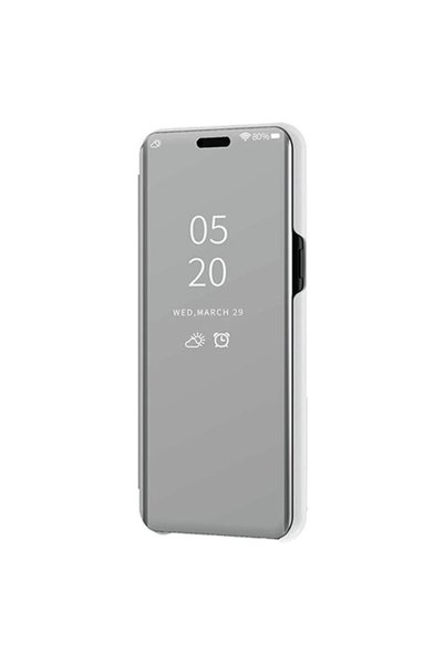 Smart Tech حافظة سامسونج جالاكسي S9 الفاخرة ذات الغطاء العاكس باللون الفضي