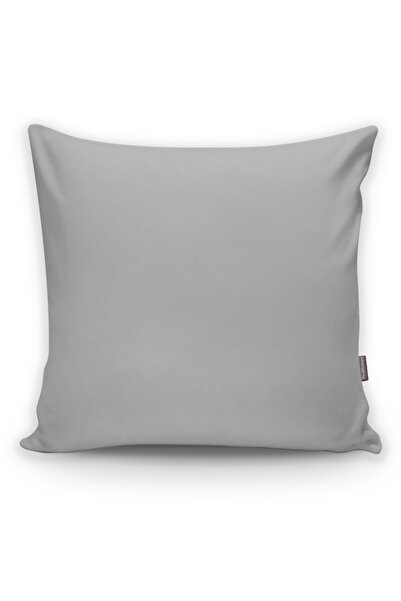 Realhomes غطاء وسادة مطبوع رقميًا بلون رمادي فاتح (قماش من جلد الغزال)