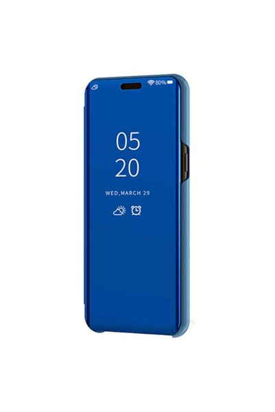 Smart Tech حافظة سامسونج جالاكسي S10 الفاخرة مع غطاء عاكس باللون الأزرق