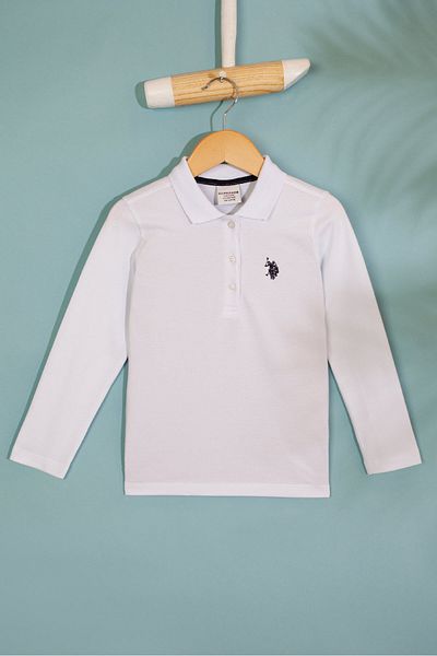 U.S. Polo Assn. White Girl's Sweatshirt