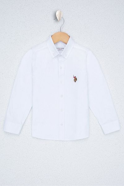 U.S. Polo Assn. Cămașă albă țesută pentru băiat