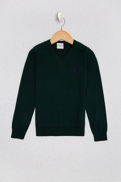 U.S. Polo Assn. Зелен пуловер за момче