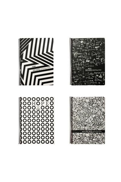 Gıpta Hope Spiral Notebook 18.5 Checkered 4-piece