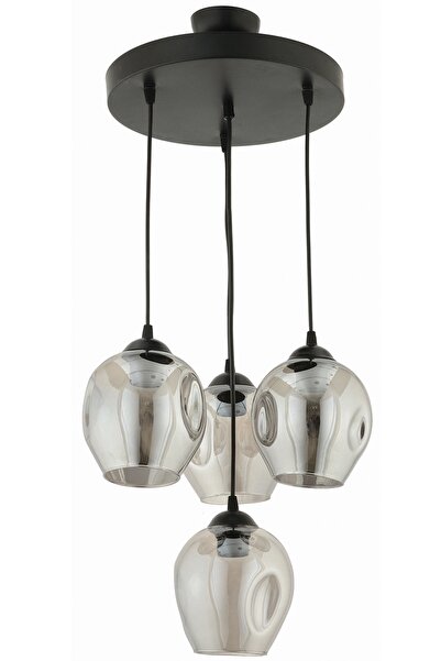 Trendylight Bowling 4 Lü Füme Renkli Sarkıt Avize