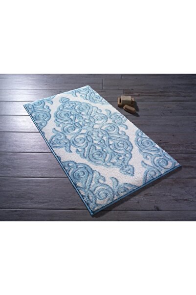 Confetti Emboss 50x57 Turkuaz Banyo Halısı