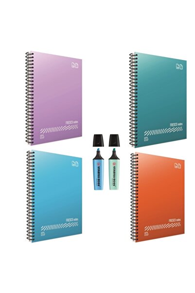 Gıpta Caiet Fresco A4 80yp 4 Carate 4 Linii 1 Stabilo Cadou