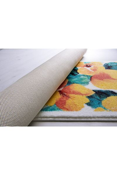 Confetti Flower Dust 50X57 Yellow Bathroom Rug