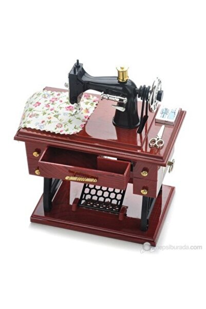 OEM Nostaljik Dikiş Makinesi Müzik Kutusu - Hediyelik Dekoratif Müzik