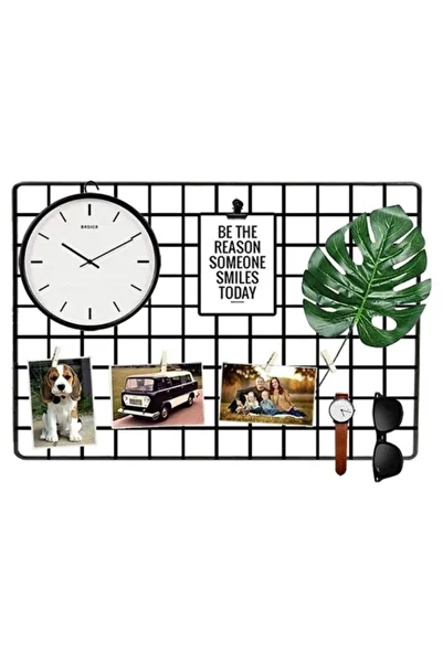 Tiydem Yayıncılık Wire Clipboard Note, Photo Hanger Decorative Metal Wall Clipboard, Retro Clipboard
