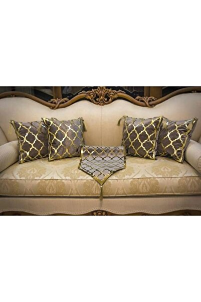 Diva Home 5 Parça Salon Takımı Kırlent Ve Runner Seti