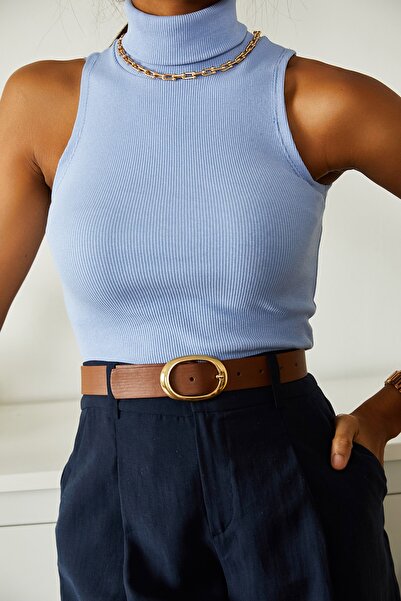 XHAN Dámská košilka s rolákem bez rukávů 1KZK2-10835-12