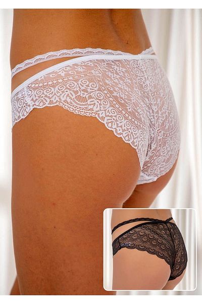Siyah İnci White-black 2-pack Lace Lycra Panties