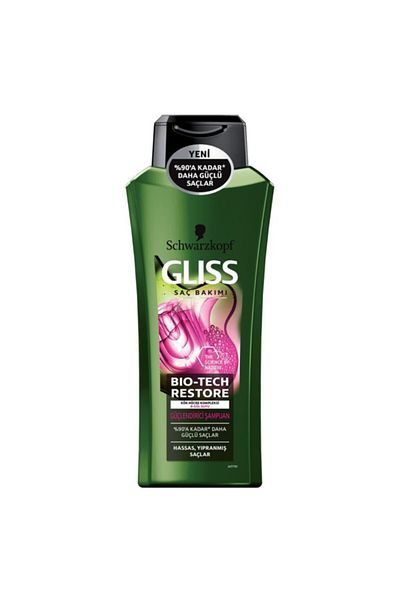 Gliss Schwarzkopf Bio-Tech Restore 360 ml Hair Strengthening Shampoo - 2 Pack (Sensitive Damaged Hair)