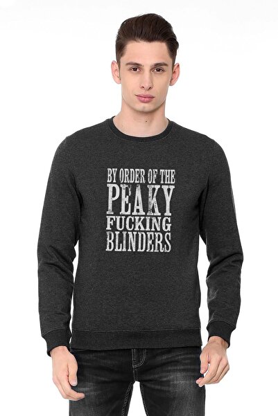 QIVI Peaky Blinders Tommy Shelby By Order Printed Smoked Anthracite Men's Kni...