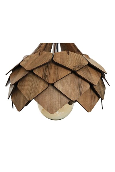 Genel Markalar Beyaz Ahşap Dekoratif Avize ve Kilim Desenli Buket Tasarımı