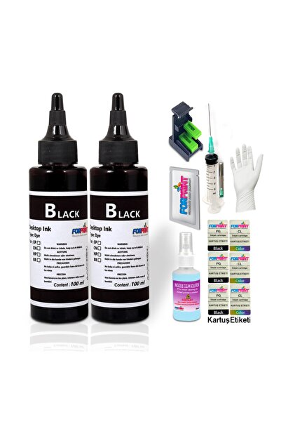 FORPRİNT Hp 650 Siyah Kartuş Uyumlu Dolum Seti, Hp Deskjet 2545/2546/2645