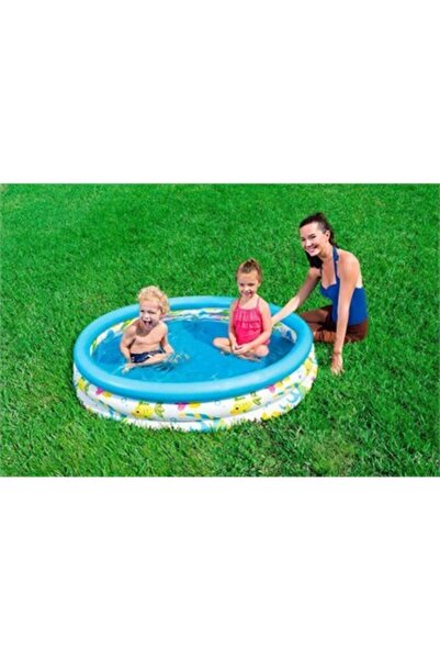 BESTWAY 51009 3 Halkalı Okyanus Desenli Havuz (122 X 25 Cm)