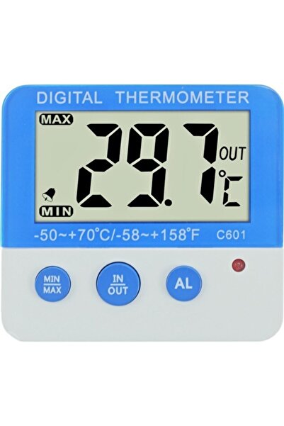 TEKNO İSTANBUL C601 Dijital Elektronik Lcd Manyetik Buzdolabı Termometre Duva...