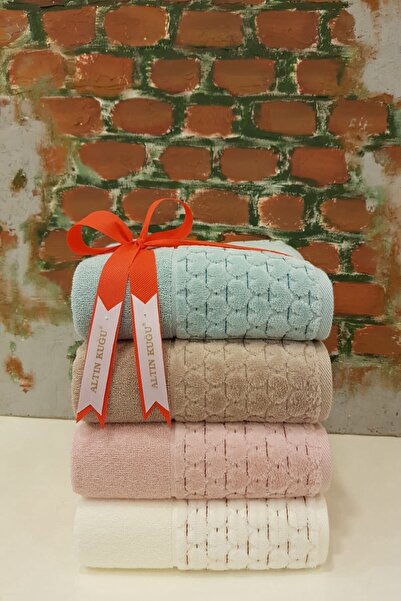 Özdilek Кърпа Adria, 4 броя - ментово кафяво, розово, кремаво