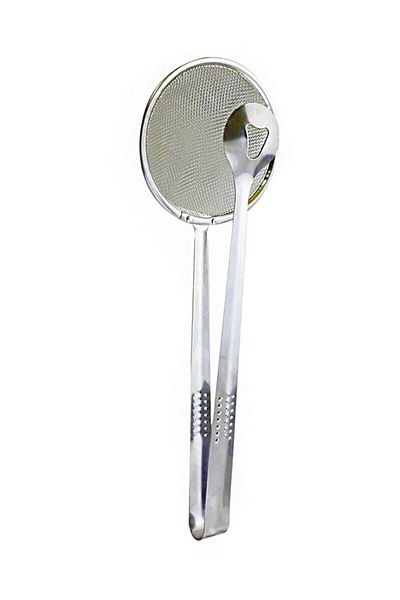 morponi Frying and Boiling Tongs with Strainer