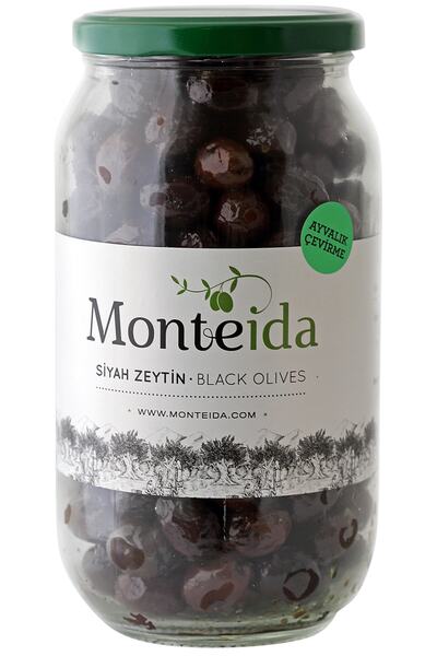 Monteida Ayvalık Siyah Çevirme Zeytin 1000cc
