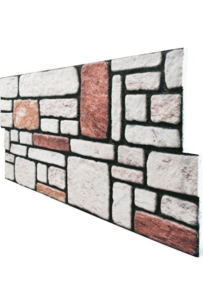 Pandekor 5 Adet (2,5M2) X Karma Taş Desenli 3 Boyutlu Renkli Strafor Köpük Du...