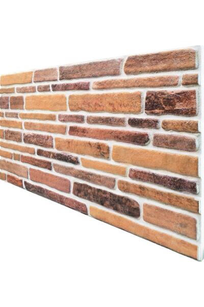 Pandekor 5 Adet (2,5M2) X Kesme Taş Desenli 3 Boyutlu Renkli Strafor Köpük Du...