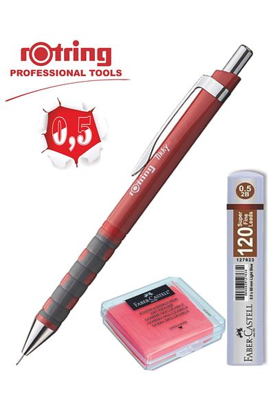 Rotring Rotrıng Tıkky 0.5 Versatil Dough Eraser 120pcs Min Tile Red