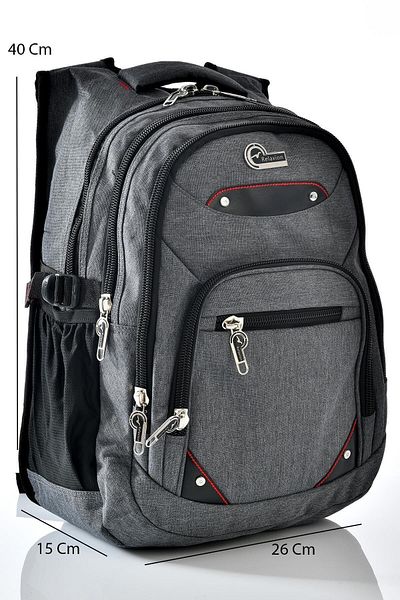 Relaxion 2225 Γκρι σχολική τσάντα - Casual Sports Travel Backpack