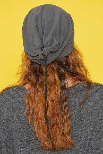 lovebox Women's Gray Fleece Beanie Fleece Neck Collar with Two Different Shapes