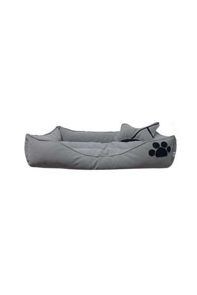 Patili Evler 80x110 Cm Beige Colored XXL Large Breed Dog Bed - Non-Deformable with Scratching