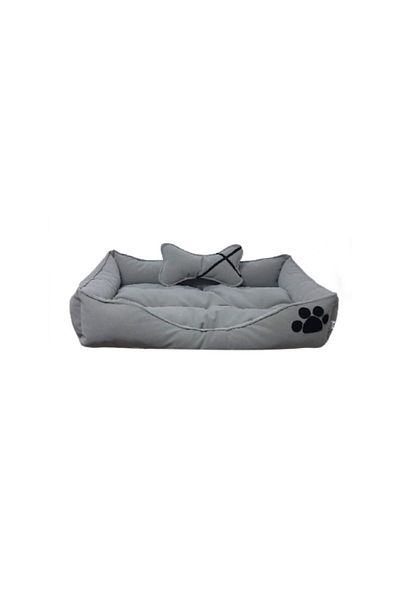 Patili Evler 80x110 Cm Beige Colored XXL Large Breed Dog Bed - Non-Deformable with Scratching