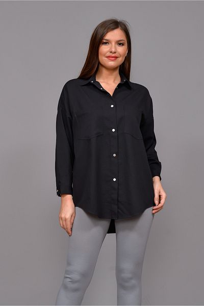 TUSSE Women's Black Classic Cotton Shirt