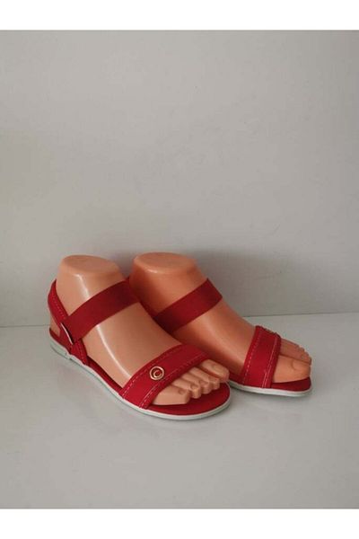 ELİS Dámské elastické sandály Red Daily Beach Pool