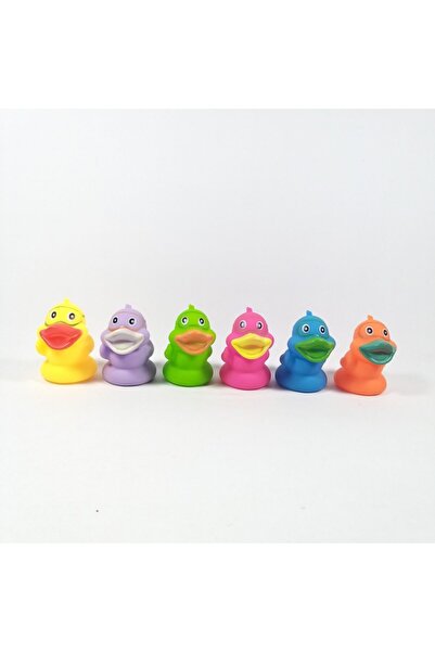 Kids Renkli Ördek Banyo Oyuncağı 6'lı Sesli Vinil Oyuncak