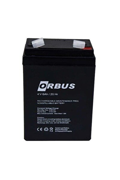 ORBUS 4v 6ah Akü Bakımsız Kuru Tip Işıldak Fener Aküsü
