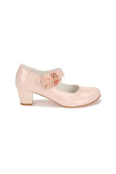 Kiko Kids Balerini Roz Fete - Pantofi Toc 4 cm