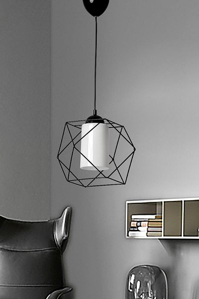 Hmydesign Black Fer Single Pendant Lamp Decorative Chandelier Living Room, Kitchen, Entrance and Hallway