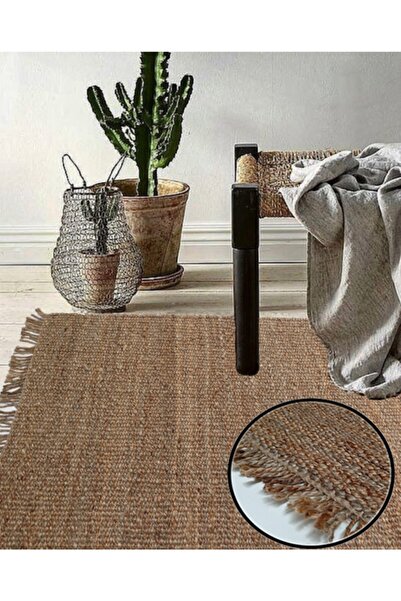 GizHome Bolero El Dokuma Hasır Jut Örgü Halı J01 80x140 Cm
