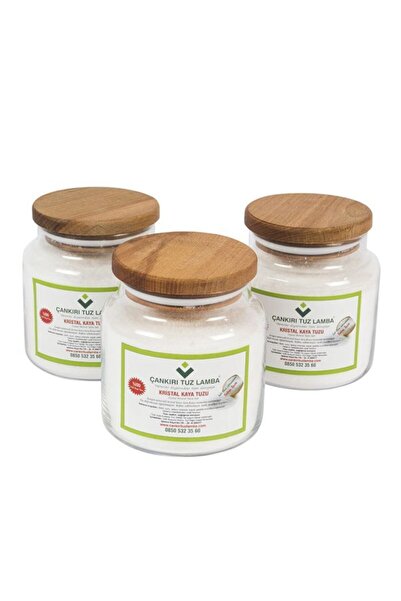 Çankırı Tuz Lamba Çankırı Sofralık Kaya Tuzu Net 1500 Gr Orta Boy 3'lü Set